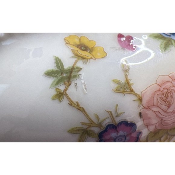 Takahashi‎ San Francisco Porcelain Basket Floral Butterfly Trinket Dish Japan - Picture 13 of 13